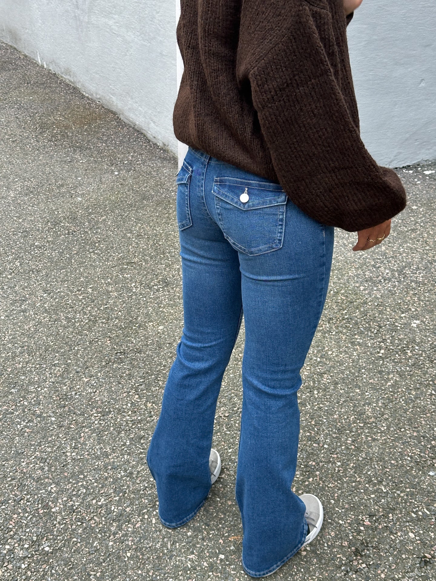 ONLPHOEBE Back Pocket LW Flared Jeans - Blå